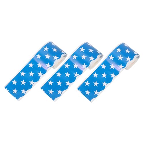DOITOOL 3 Rollen Bulletin Board Border Star Motiv Selbstklebend Gezackter Abschluss Klassenzimmer Dekorationen Schwarzes Brett Randstreifen für Schule Büro Kreative Wandgestaltung von DOITOOL