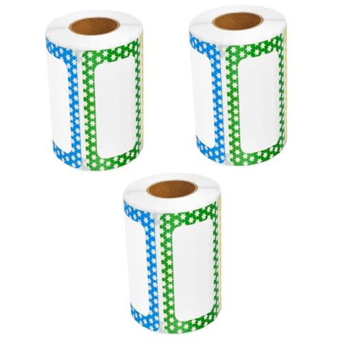 DOITOOL 3 Rollen Bunte Namensaufkleber Selbstklebende Etiketten mit Farbigem für Schule Büro und Persönliche Verwendung Einfach Beschriftbar und Ablösbar von DOITOOL