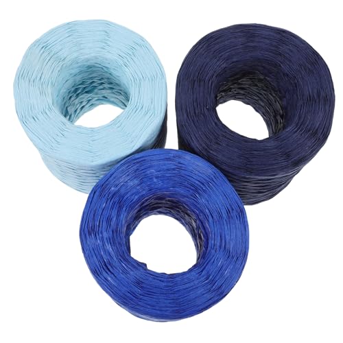 DOITOOL 3 Rollen Bunte Raffia Papierbänder für Geschenkverpackungen Blumenarrangements und Kreative DIY Projekte Langlebig und Vielseitig Himmelblau und Meerblau DOITOOL 3 Rollen Bunte Raffia Papierbänder für Geschenkverpackungen Blumenarrangements und Kreative DIY Projekte Langlebig und Vielseitig Himmelblau und Meerblau von DOITOOL