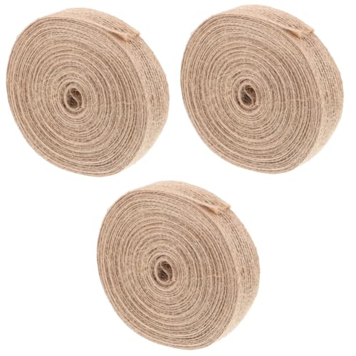 DOITOOL 3 Rollen DIY Handgefertigtes Hanfseil Hochzeits Sackleinen DIY Band Vintage Dekoband Bänder Zum Basteln Blumenstraußband Verpackungsband Dekobänder DIY Geschenkband Jute DOITOOL 3 Rollen DIY Handgefertigtes Hanfseil Hochzeits Sackleinen DIY Band Vintage Dekoband Bänder Zum Basteln Blumenstraußband Verpackungsband Dekobänder DIY Geschenkband Jute von DOITOOL