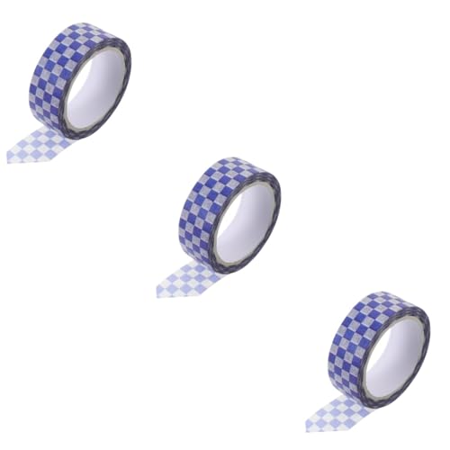 DOITOOL 3 Rollen DIY Washi Klebeband mit Kariertem Muster Dekoratives Haftendes Washi Tape für Scrapbooking Bastelprojekte und Geschenkverpackungen für Bastler und Studenten von DOITOOL