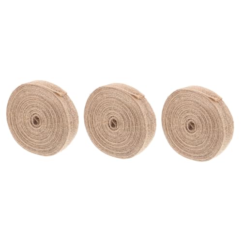 DOITOOL 3 Rollen DIY handgemachtes Hanfseil Hochzeit Sackleinen Wickelband Schneidbares Geschenkband Verpackungsband zartes Geschenkband Geschenkversorgungen Goldrand Jute DOITOOL 3 Rollen DIY handgemachtes Hanfseil Hochzeit Sackleinen Wickelband Schneidbares Geschenkband Verpackungsband zartes Geschenkband Geschenkversorgungen Goldrand Jute von DOITOOL
