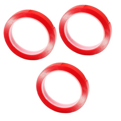 DOITOOL 3 Rollen Doppelseitiges Klebeband Starkes Zuverlässiges und Spurenfreies Klebeband für Täglichen Gebrauch für Verschiedene Anwendungen im Innen und Außenbereich von DOITOOL