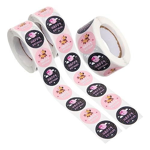 DOITOOL 3 Rollen Geburtstagsaufkleber Dekorative Versiegelungsaufkleber für und Umschläge Teilig für Backen und Verpackungen DOITOOL 3 Rollen Geburtstagsaufkleber Dekorative Versiegelungsaufkleber für und Umschläge Teilig für Backen und Verpackungen von DOITOOL