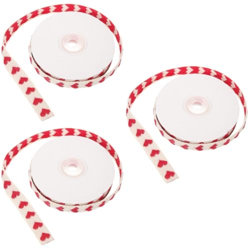 DOITOOL 3 Rollen Geschenkband Schleifen Zum Verpacken Bänder Zum Basteln Herzen Paketband Band Zum Verpacken Valentinstag Band Für Geschenkverpackung Polyester Baumwolle DOITOOL 3 Rollen Geschenkband Schleifen Zum Verpacken Bänder Zum Basteln Herzen Paketband Band Zum Verpacken Valentinstag Band Für Geschenkverpackung Polyester Baumwolle von DOITOOL
