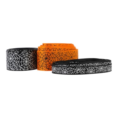 DOITOOL 3 Rollen Halloween Dekoband Teilig Spinnennetzmuster Hochdichtes Polyesterband Yards DIY Geschenkband für Halloween Party Dekoration und Bastelarbeiten DOITOOL 3 Rollen Halloween Dekoband Teilig Spinnennetzmuster Hochdichtes Polyesterband Yards DIY Geschenkband für Halloween Party Dekoration und Bastelarbeiten von DOITOOL