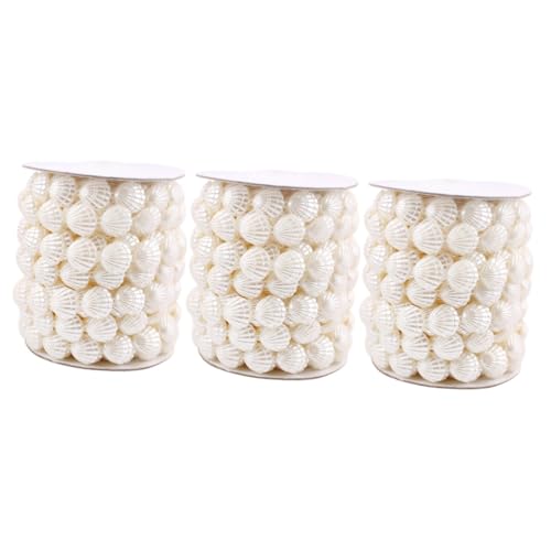 DOITOOL 3 Rollen Imitation Muschelperlen für Diy Schmuck Kleidung und Hochzeitsdeko Langlebig Vielseitig und Gefertigt für Projekte von DOITOOL