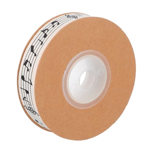 DOITOOL 3 Rollen Musik Baumwollband Gedrucktes Geschenkband für Party Verpackung DIY Basteln Geschenkverpackungen Blumenwickeln Langlebiges Ribbed Cloth Packaging Ribbon von DOITOOL