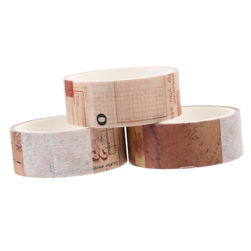 DOITOOL 3 Rollen Retro-washi-tape Farbig Scrapbooking Tape Band Für Journaling Bänder Klebeband Weiß Zeitschrift Streifen Antikes Sammelalbum Scrapbook-klebeband Bandfarbe Flüsterpapier DOITOOL 3 Rollen Retro-washi-tape Farbig Scrapbooking Tape Band Für Journaling Bänder Klebeband Weiß Zeitschrift Streifen Antikes Sammelalbum Scrapbook-klebeband Bandfarbe Flüsterpapier von DOITOOL