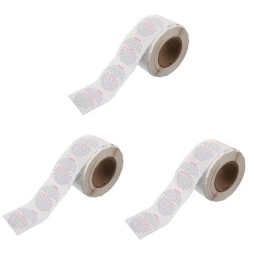 DOITOOL 3 Rollen Roll Warnaufkleber für Kerzenherstellung Selbstklebende Warnetiketten für Kerzenbehälter Langlebige Sicherheitsaufkleber für Haushalts und Büroanwendungen Einfach zu von DOITOOL