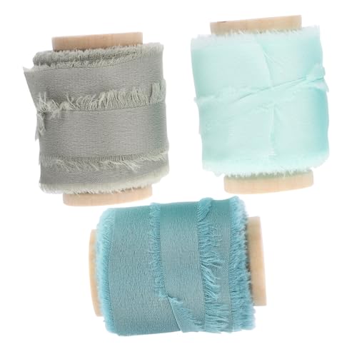DOITOOL 3 Rollen Satin-Stoffband Multifunktionsbänder bündeln ribbon schienbeinschoner tape weihnachts haarreif weihnachten Bänder für die Hochzeit elegantes Geschenkband von DOITOOL