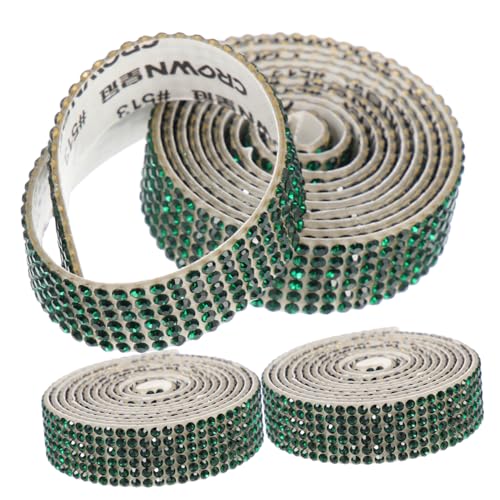 DOITOOL 3 Rollen Selbstklebendes Strassband Glänzend Schneidbar für DIY Bastelarbeiten und Kostümdekoration Vielseitiges Schmuckband für Auto Handy Kleidung und Geschenke von DOITOOL