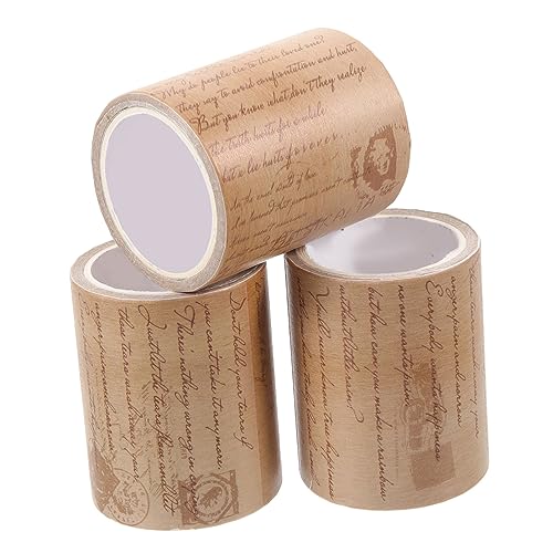 DOITOOL 3 Rollen Vintage Washi Tape Dekoratives Klebeband mit Nostalgischem Schriftmuster Leicht Klebend und Rückstandsfrei Entfernbar für Scrapbooking Diy Bastelarbeiten Tagebücher und DOITOOL 3 Rollen Vintage Washi Tape Dekoratives Klebeband mit Nostalgischem Schriftmuster Leicht Klebend und Rückstandsfrei Entfernbar für Scrapbooking Diy Bastelarbeiten Tagebücher und von DOITOOL