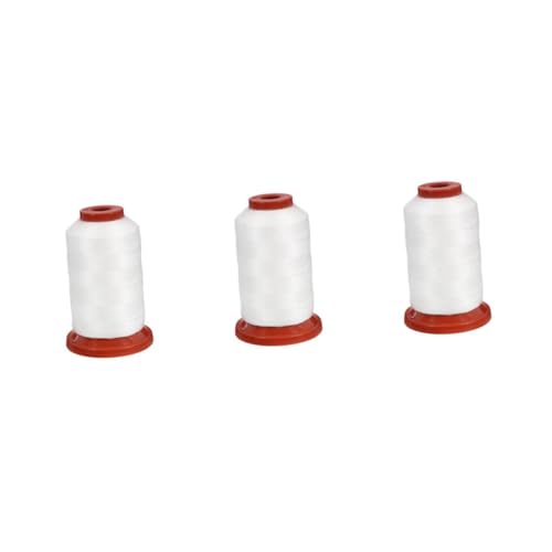 DOITOOL 3 Rollen Wasserlösliche Schnur Handarbeit Nähgarn Für Nähen Haushalt Blau Decke Kleidung Schwarz Material Stickerei Schneidbares Stickgarn Wasserlöslicher Wäschefaden Vinylon Weiß von DOITOOL