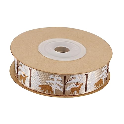 DOITOOL 3 Rollen Weihnachtliches Geschenkband Breit Yards Bedrucktes Polyester Schleifenband mit Rentier und Bärenmotiv Farbenfrohes Geschenkverpackungsband für Festliche Dekoration und DOITOOL 3 Rollen Weihnachtliches Geschenkband Breit Yards Bedrucktes Polyester Schleifenband mit Rentier und Bärenmotiv Farbenfrohes Geschenkverpackungsband für Festliche Dekoration und von DOITOOL