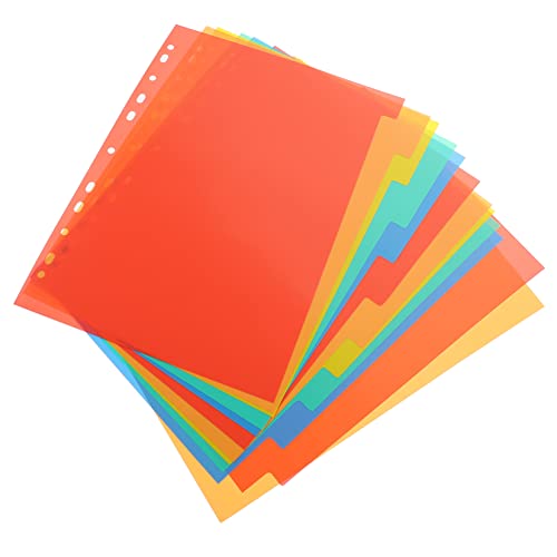 DOITOOL 3 Sätze A4-registerteiler Trennzeichen Papier Trennwände Für Ordner Trenner Einfügen Loch Laschen Für Ordner Farbig Index Seitenteiler Mit Reitern Ring Ordnerteiler Mit Laschen Pvc von DOITOOL