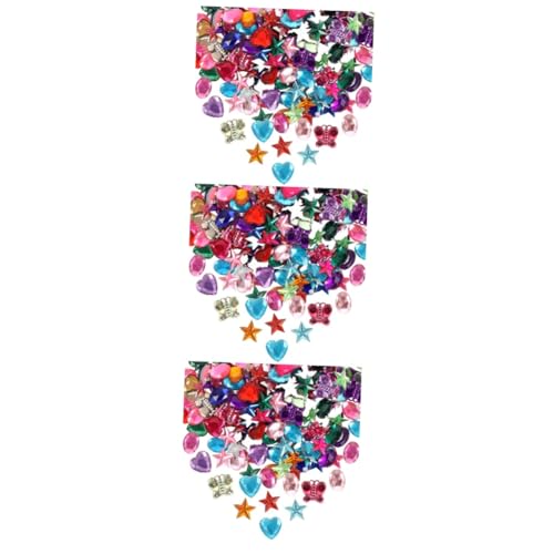 DOITOOL 3 Sätze Acrylfarbene Diamanten Set Mit Strasssteinen Basteln Nagelschmuck Und Charms Bunt Nageledelsteine ​​und Strasssteine Schmuck Und Edelsteine ​​herstellen 400 Stück * 3 von DOITOOL
