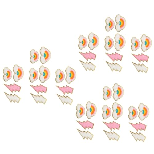 DOITOOL 3 Sätze Aufbügelflicken Für Kleidung Diy Cartoon Applikationen Mit Glitzer Für Reparaturen Und Kreative Designs Für Jeans Shirts Und Mehr 14 Stück * 3 von DOITOOL