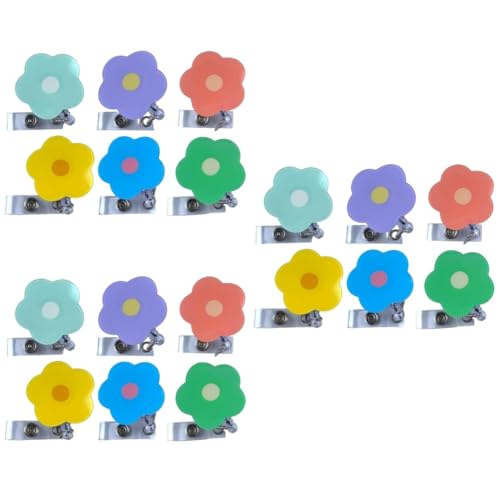 DOITOOL 3 Sätze Ausweiskartenhalter Zugang Id -kartenhalter Karteninhaber Komfortabel Arbeiten Karteikarten Kartenhalterclips Netter Plastikkartenhalter Brustkartenclips Acryl 6 Stücke * 3 von DOITOOL
