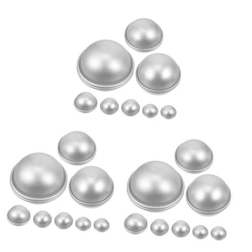 DOITOOL 3 Sätze Backform Salz Schimmel Badeformen Form Für Badesalzkugeln Zubehör Für Die Herstellung Von Badekugeln Kugelform Formen Für Badekugeln Silber Aluminiumlegierung 16 Stück * 3 von DOITOOL