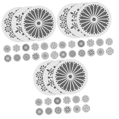 DOITOOL 3 Sätze Blumenmalerei-vorlage Schablonen Für Die Wandmalerei Zeichnung Wandschablonen Malen Willkommen Malschablone Wiederverwendbare Blumenschablone Das Haustier Weiß 24 Stück * 3 von DOITOOL