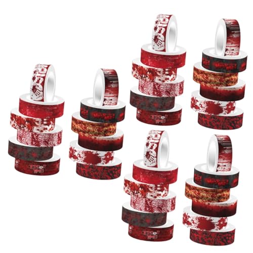 DOITOOL 3 Sätze Blutendes Washi Tape Für Halloween Diy Scrapbooking Dekoration Klebeband Für Kreative Projekte Für Handbuch Tagebuch Und Alben Geschenkidee Für Bastelfans 12 Rollen * 3 von DOITOOL