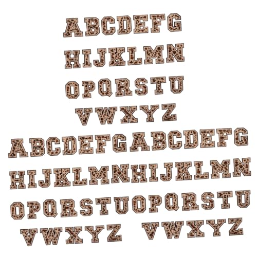 DOITOOL 3 Sätze Buchstaben-patch Flicken Für Bekleidung Bügelbilder Bekleidungszubehör Mit Buchstaben Eisenbuchstabennummer Stoffbuchstaben Zum Aufbügeln Flanell Hellbraun 26 Stücke * 3 von DOITOOL