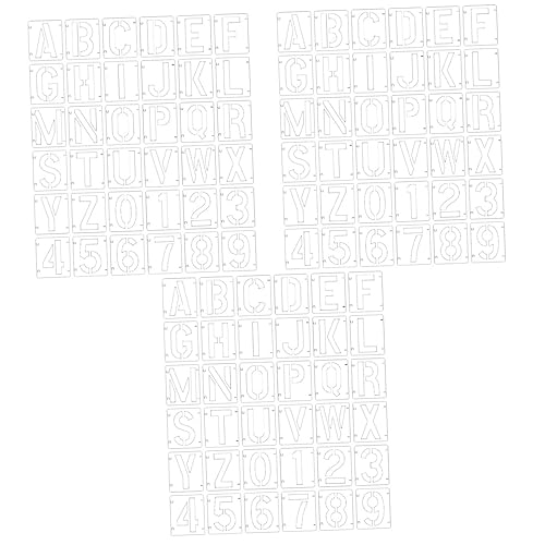 DOITOOL 3 Sätze Buchstaben und Zahlen Schablonen für Teiliges Diy Malvorlagen für Kreative Wandgestaltung und Bastelprojekte für Feste und DOITOOL 3 Sätze Buchstaben und Zahlen Schablonen für Teiliges Diy Malvorlagen für Kreative Wandgestaltung und Bastelprojekte für Feste und von DOITOOL