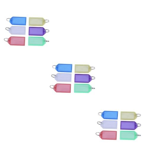 DOITOOL 3 Sätze Bunte Schlüsselanhänger Mit Schlüsselringen Beschriftbare Id Tags Für Gepäck Haustiere Und Schlüsselbunde Weißem Beschriften 24 Stück * 3 von DOITOOL