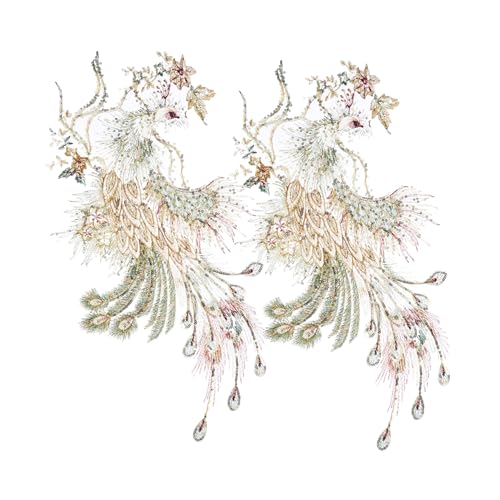 DOITOOL 3 Sätze Chinesische Stickerei Patches Mit Vogel Und Tiermotiven Diy Applikationen Für Kleidung Taschen Und Handwerk Große Auffällige Designs Für Gestaltung 2 Stücke * 3 von DOITOOL
