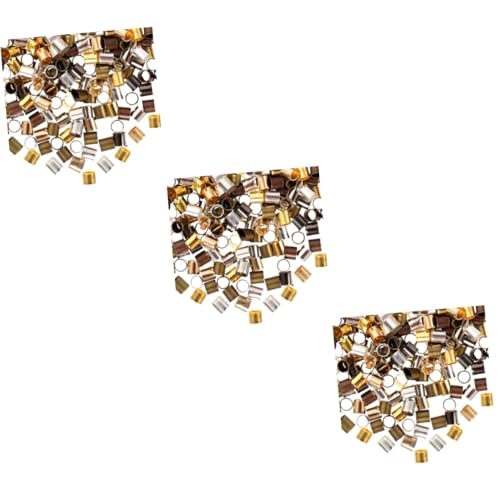 DOITOOL 3 Sätze Crimpperlen Mischfarben Diy Schmuckherstellung Quetschperlen Spacer Beads Endrohre Langlebig Und Farbecht Für Halsketten Armbänder Anhänger 2500 Stück * 3 von DOITOOL
