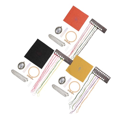 DOITOOL 3 Sätze DIY Stickset für Anfänger Teiliges mit Anhängern für Handgemachte Sweater Ketten Materialpaket für Stickerei und Nadelarbeit DOITOOL 3 Sätze DIY Stickset für Anfänger Teiliges mit Anhängern für Handgemachte Sweater Ketten Materialpaket für Stickerei und Nadelarbeit von DOITOOL