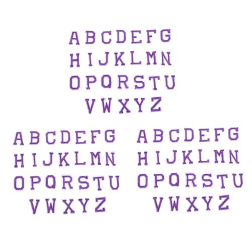 DOITOOL 3 Sätze Dicke Filzbuchstaben Aufnäher A-z Lila Applikationen zum Aufnähen für Kleidung Jacken Hüte Taschen DIY Reparatur Patches für Motorikförderung von DOITOOL