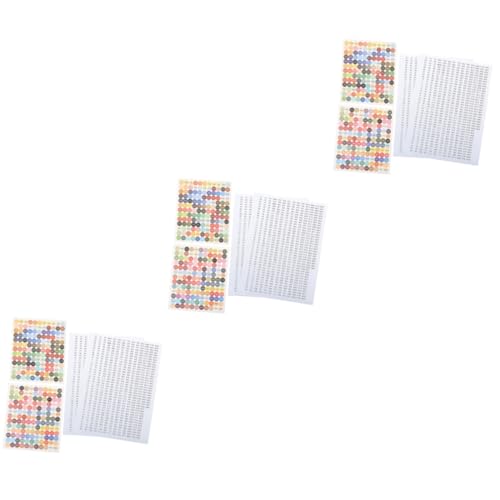 DOITOOL 3 Sätze Digitale Aufkleber Diamant-aufkleber Etiketten Aufkleber Wiederverwendbar Klein Nummerierte Aufkleber Klebzahlenbezeichnungen Papier 4 Blätter * 3 von DOITOOL