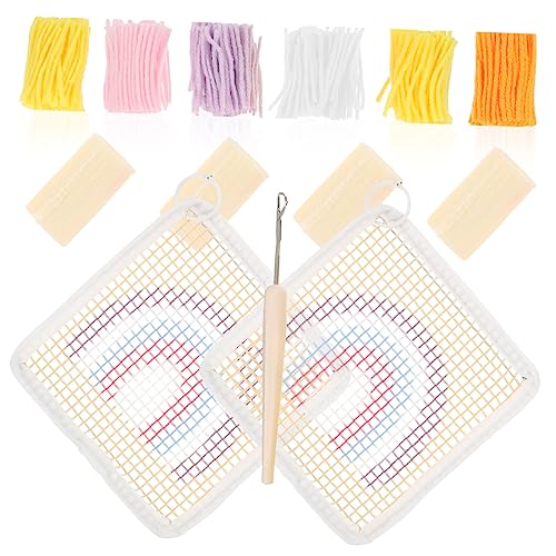 DOITOOL 3 Sätze Diy Besticktes Untersetzer Kit Material für Knüpfteppiche Regenbogen Miwei Farben Kreative Bastelarbeit für Stilvolle Tassenmatten für Kunstliebhaber DOITOOL 3 Sätze Diy Besticktes Untersetzer Kit Material für Knüpfteppiche Regenbogen Miwei Farben Kreative Bastelarbeit für Stilvolle Tassenmatten für Kunstliebhaber von DOITOOL