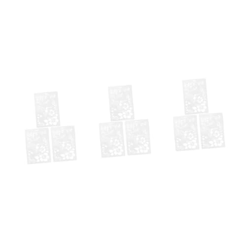 DOITOOL 3 Sätze Diy Blütenmuster Schablonen Wiederverwendbare Malvorlagen Für Zeichnen Scrapbooking Und Dekoration Hochwertigem Kunststoff 3 Stück * 3 von DOITOOL