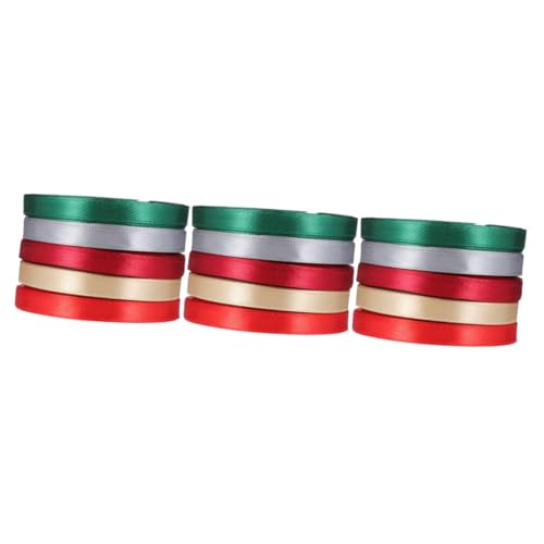 DOITOOL 3 Sätze Diy Dekorative Bänder Zerknittert Bögen Burgunder Band Rustikal Satinbänder Weihnachtsband Verpackungszubehör Geschenkverpackung Buntes Band Polyester 5 Rollen * 3 DOITOOL 3 Sätze Diy Dekorative Bänder Zerknittert Bögen Burgunder Band Rustikal Satinbänder Weihnachtsband Verpackungszubehör Geschenkverpackung Buntes Band Polyester 5 Rollen * 3 von DOITOOL