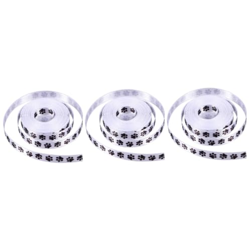 DOITOOL 3 Sätze Diy Geschenkband Mit Hundepfoten Muster Breit Yards Pro Für Geschenkverpackungen Und Bastelprojekte Langlebig Und Farbenfroh 2 Rollen * 3 von DOITOOL