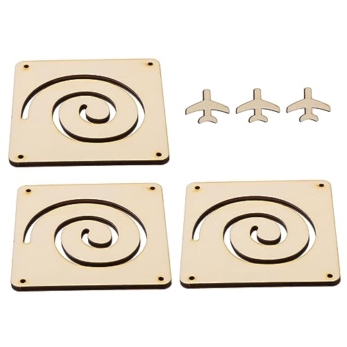 DOITOOL 3 Sätze Diy Holzstück für Teiliges für Kreative und Bastelprojekte Blanko Holzscheiben für Individuelles Gestalten und Basteln für Familienaktivitäten und von DOITOOL