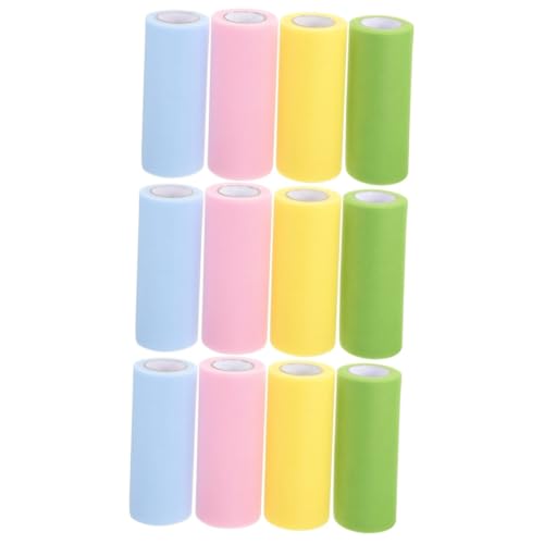 DOITOOL 3 Sätze Diy Tüllbänder Pastellfarben Für Partydekoration Vielseitig Einsetzbar Für Geschenkschleifen Bastelprojekte Und Verpackungen 4 Rollen * 3 DOITOOL 3 Sätze Diy Tüllbänder Pastellfarben Für Partydekoration Vielseitig Einsetzbar Für Geschenkschleifen Bastelprojekte Und Verpackungen 4 Rollen * 3 von DOITOOL