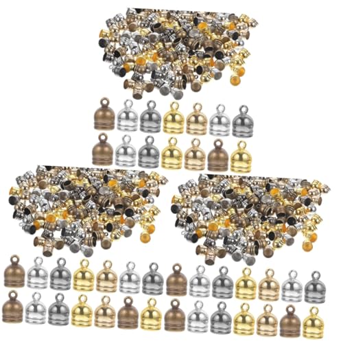 DOITOOL 3 Sätze Endkappen Für Schmuck Langlebige Endkappen Für Armbänder Und Ohrringe Diy Zubehör Für Schmuckgestaltung Kompatibel Mit Verschiedenen Kordeln 150 Stück * 3 von DOITOOL