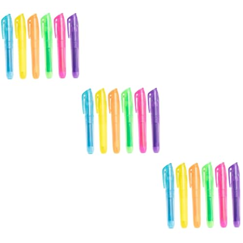 DOITOOL 3 Sätze Farbige Markierungen Textmarker Marker Mehrfarbig Fluoreszierend Studenten Textmarker in Verschiedenen Farben Farbige Highlighter Kunst Plastik 6 Stücke * 3 DOITOOL 3 Sätze Farbige Markierungen Textmarker Marker Mehrfarbig Fluoreszierend Studenten Textmarker in Verschiedenen Farben Farbige Highlighter Kunst Plastik 6 Stücke * 3 von DOITOOL