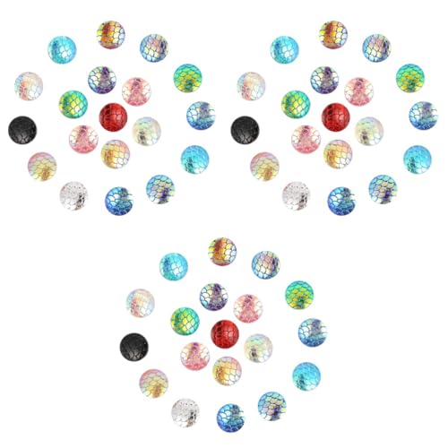 DOITOOL 3 Sätze Fischschuppen Harz Cabochons Flachrückseite Für Diy Schmuck Bastelbedarf Und Zubehör Für Ohrringe Und Armbänder 200 Stück * 3 von DOITOOL