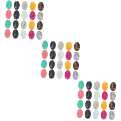 DOITOOL 3 Sätze Flache Naturstein Cabochons Diy Schmuckzubehör Für Bastelprojekte Zufällige Farben Für Ohrringe Zufällige Farbe 20 Stück * 3 von DOITOOL