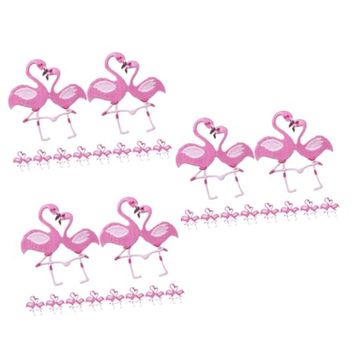 DOITOOL 3 Sätze Flamingo Aufnäher Aufbügelbare Und Näh Patches Für Kleidung Taschen Hüte Kinderbekleidung Dekorative Applikationen Einfache Anwendung Hochwertiges Material 10 Stück * 3 von DOITOOL