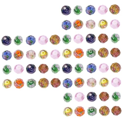DOITOOL 3 Sätze Glasschliffperlen Transparente Armbänder Flache Perlen Charms Bastelperlen Halsketten Winzige Perlen Schmuckperlen Zur Schmuckherstellung 20 Stück * 3 von DOITOOL