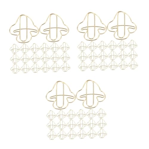 DOITOOL 3 Sätze Goldene Büroklammer Papierclips Für Büro Dekorative Clips Kreative Büroklammern Büroklammer Fürs Büro Mehrzweck-büroklammern Ticketclips Dokumentclips Eisen 20 Stück * 3 von DOITOOL