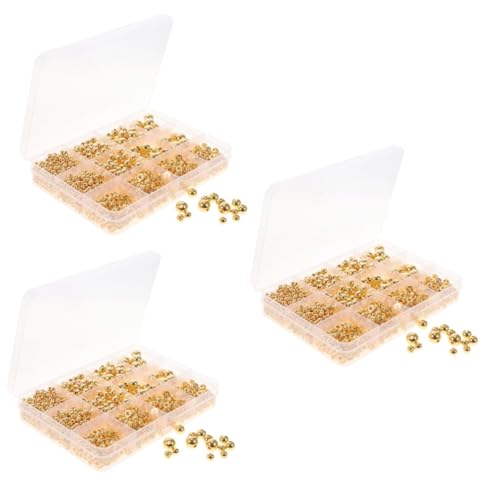 DOITOOL 3 Sätze Goldene Spacer Perlen Für Diy Schmuckherstellung Bastelperlen Für Armbänder Und Schmuckzubehör Leichte Und Langlebige Bastelperlen 1250 Stück * 3 DOITOOL 3 Sätze Goldene Spacer Perlen Für Diy Schmuckherstellung Bastelperlen Für Armbänder Und Schmuckzubehör Leichte Und Langlebige Bastelperlen 1250 Stück * 3 von DOITOOL