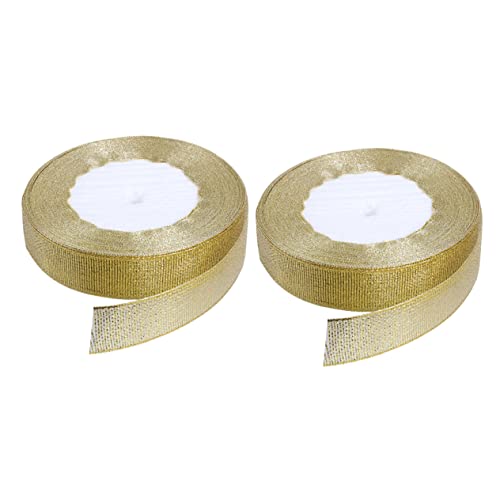 DOITOOL 3 Sätze Goldenes Dekorationsband Glänzendes Geschenkband Für Diy Projekte Breit Für Festlichkeiten Und Geschenkverpackungen 2 Rollen * 3 von DOITOOL