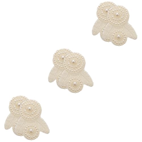 DOITOOL 3 Sätze Hochzeitsschuh Dekoration Stoff Hüte Flecken Nähen Diy-patches Für Kleidung Flicken Für Kleidung Mantelflicken Kleiderflicken Imitationsperlen 2 Stücke * 3 von DOITOOL